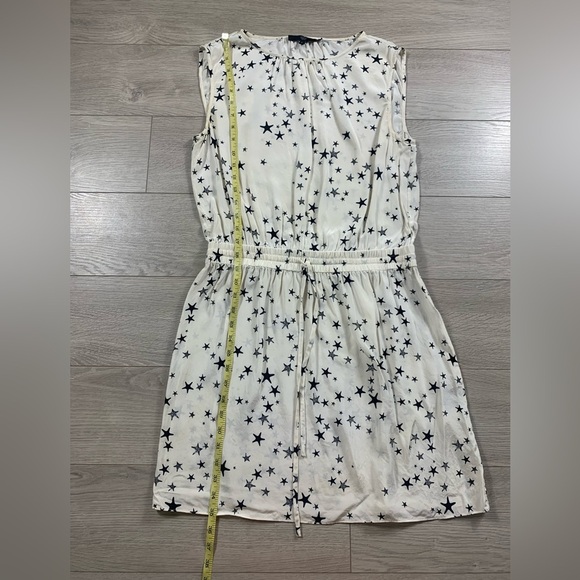 Tibi Silk Starfish Novelty Print Cream Sleeveless Dress - Picture 9 of 10